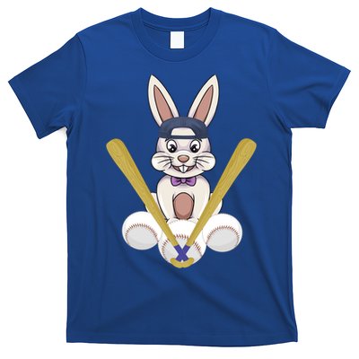 Funny Easter Bunny With Baseball Cap Baseball Lover Pitcher Funny Gift T-Shirt