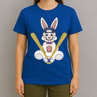 Funny Easter Bunny With Baseball Cap Baseball Lover Pitcher Funny Gift T-Shirt