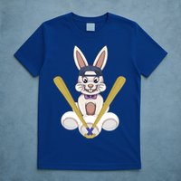 Funny Easter Bunny With Baseball Cap Baseball Lover Pitcher Funny Gift T-Shirt