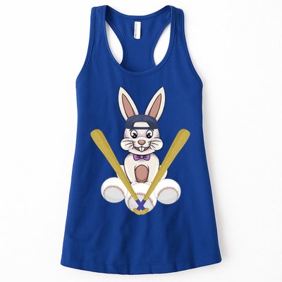 Funny Easter Bunny With Baseball Cap Baseball Lover Pitcher Funny Gift Womens Tank Top