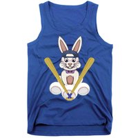 Funny Easter Bunny With Baseball Cap Baseball Lover Pitcher Funny Gift Tank Top