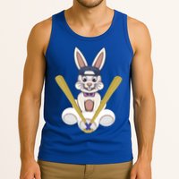 Funny Easter Bunny With Baseball Cap Baseball Lover Pitcher Funny Gift Tank Top