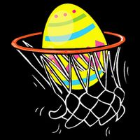 Funny Easter Basketball Egg Hunting Backpack