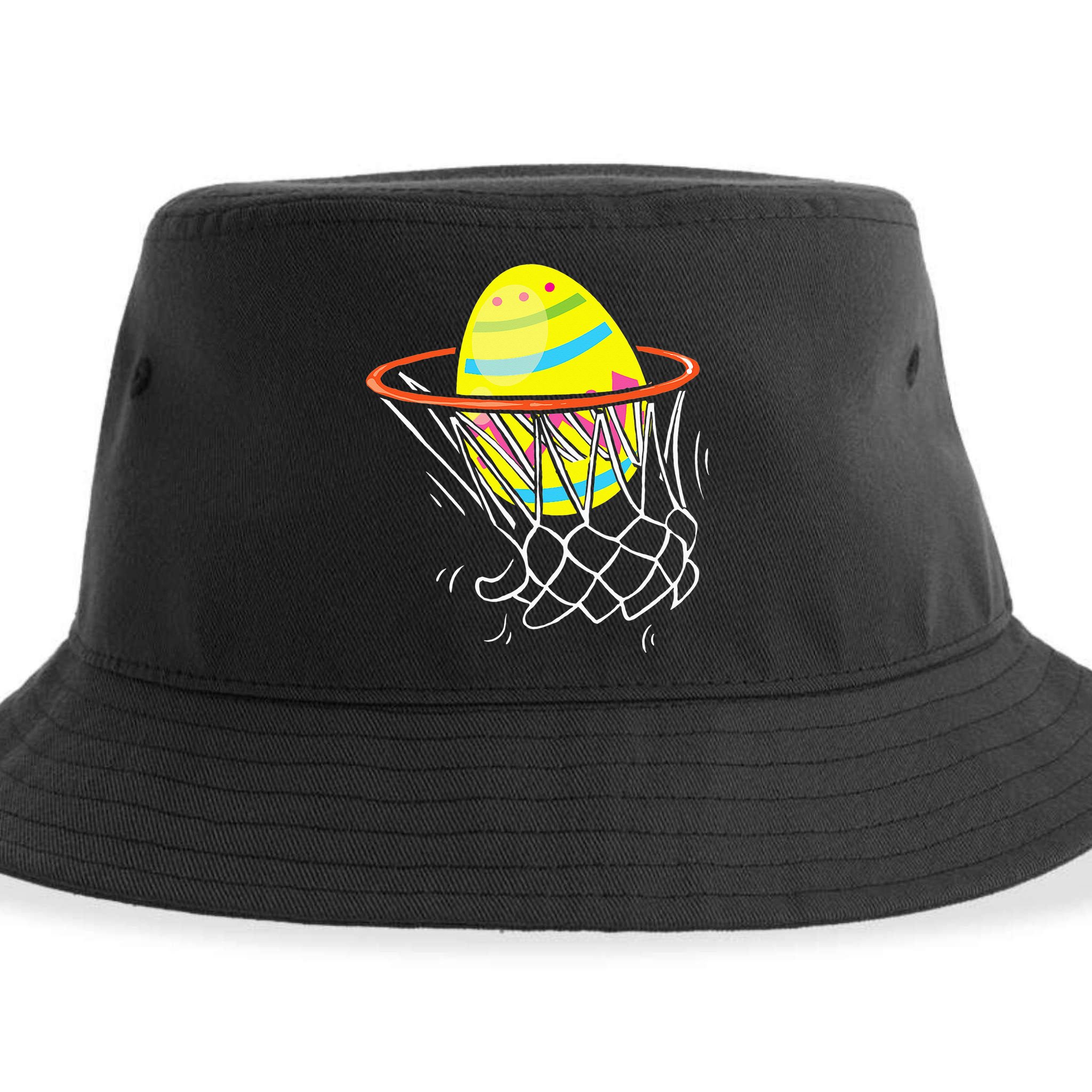 Funny Easter Basketball Egg Hunting Sustainable Bucket Hat