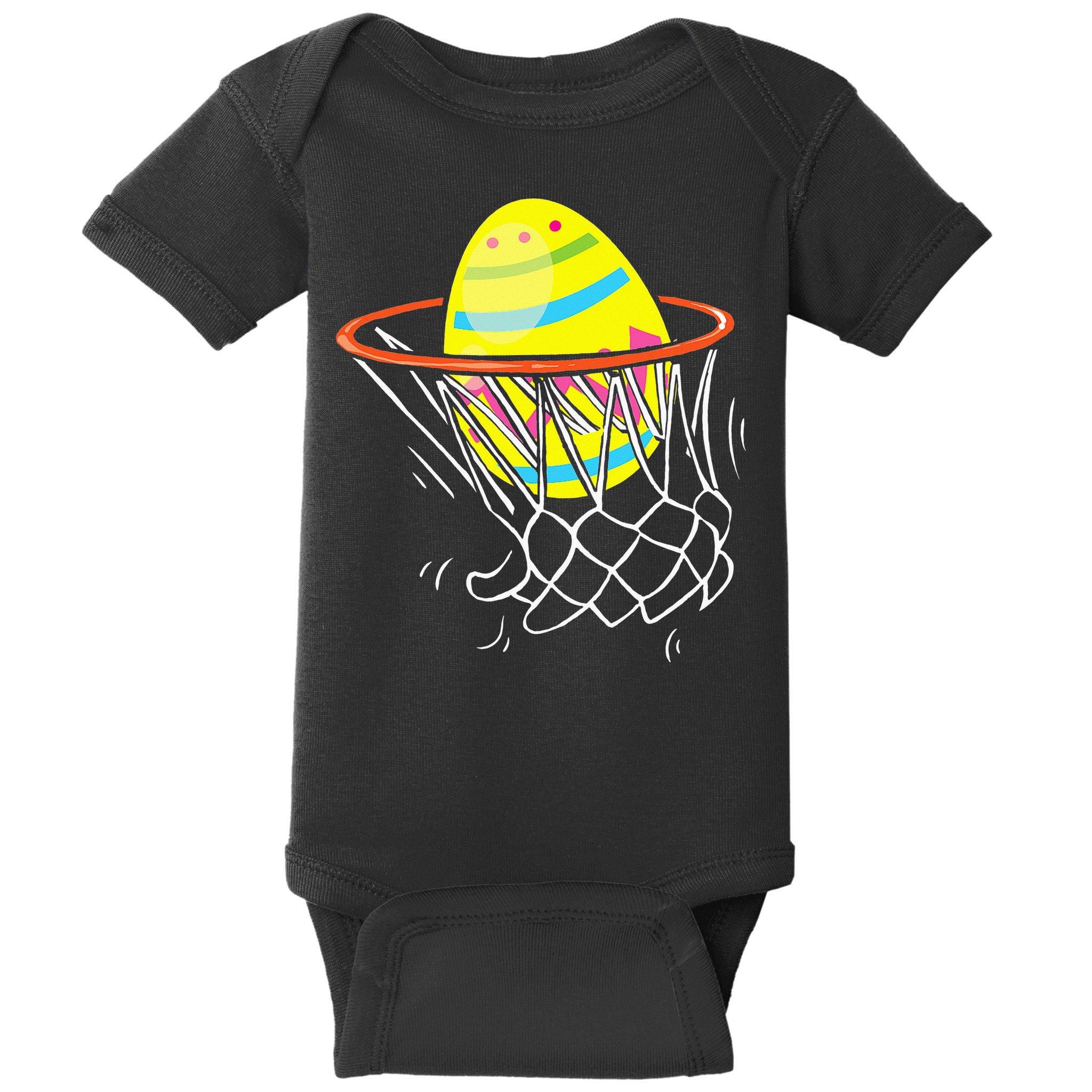 Funny Easter Basketball Egg Hunting Baby Bodysuit