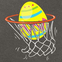 Funny Easter Basketball Egg Hunting Cotton Canvas Backpack
