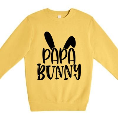 Family Easter Bunny Dad Daddy Happy Easter Papa Bunny Gift Premium Crewneck Sweatshirt