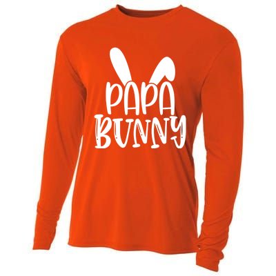 Family Easter Bunny Dad Daddy Happy Easter Papa Bunny Gift Cooling Performance Long Sleeve Crew