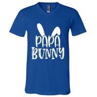 Family Easter Bunny Dad Daddy Happy Easter Papa Bunny Gift V-Neck T-Shirt