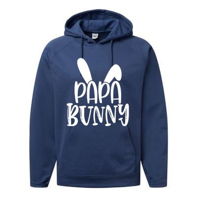 Family Easter Bunny Dad Daddy Happy Easter Papa Bunny Gift Performance Fleece Hoodie