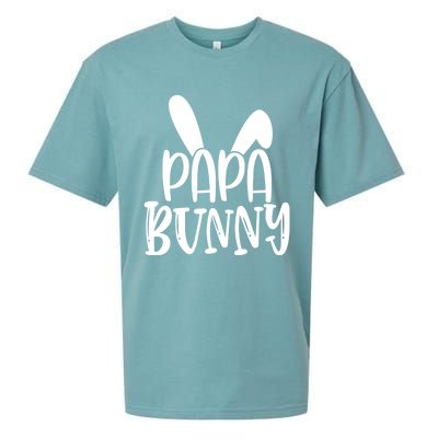 Family Easter Bunny Dad Daddy Happy Easter Papa Bunny Gift Sueded Cloud Jersey T-Shirt