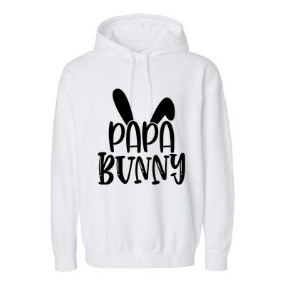 Family Easter Bunny Dad Daddy Happy Easter Papa Bunny Gift Garment-Dyed Fleece Hoodie