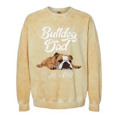 Funny English Bulldog Bulldog Dad Life Is Ruff Colorblast Crewneck Sweatshirt