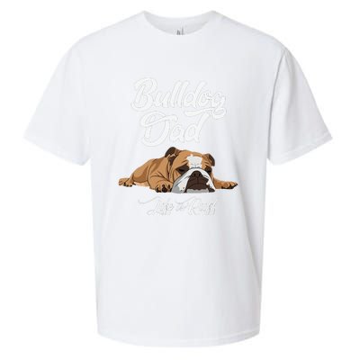 Funny English Bulldog Bulldog Dad Life Is Ruff Sueded Cloud Jersey T-Shirt