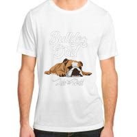 Funny English Bulldog Bulldog Dad Life Is Ruff Adult ChromaSoft Performance T-Shirt