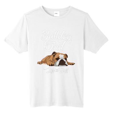 Funny English Bulldog Bulldog Dad Life Is Ruff Tall Fusion ChromaSoft Performance T-Shirt