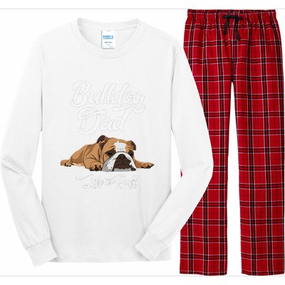 Funny English Bulldog Bulldog Dad Life Is Ruff Long Sleeve Pajama Set