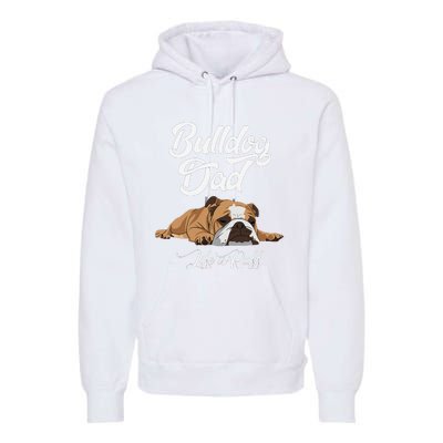 Funny English Bulldog Bulldog Dad Life Is Ruff Premium Hoodie