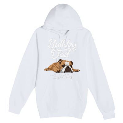 Funny English Bulldog Bulldog Dad Life Is Ruff Premium Pullover Hoodie