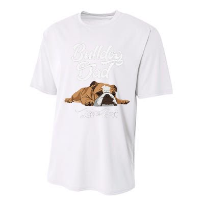 Funny English Bulldog Bulldog Dad Life Is Ruff Performance Sprint T-Shirt