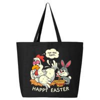 Funny Easter Bunny Collecting Easter Egg From Hen Easter 25L Jumbo Tote