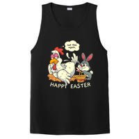 Funny Easter Bunny Collecting Easter Egg From Hen Easter PosiCharge Competitor Tank