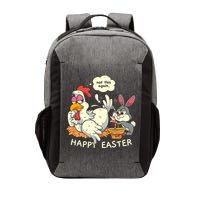Funny Easter Bunny Collecting Easter Egg From Hen Easter Vector Backpack
