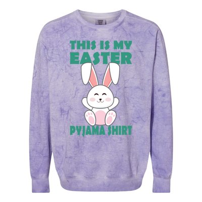 Funny Easter Bunny This Is My Easter Pyjama Cool Gift Colorblast Crewneck Sweatshirt