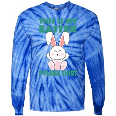 Funny Easter Bunny This Is My Easter Pyjama Cool Gift Tie-Dye Long Sleeve Shirt