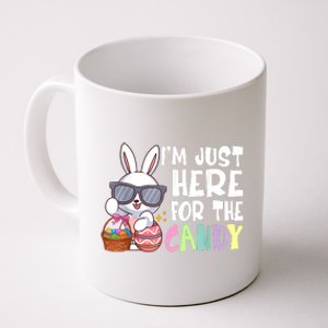 Funny Easter Bunny I'm Just Here For Easter Candy Coffee Mug