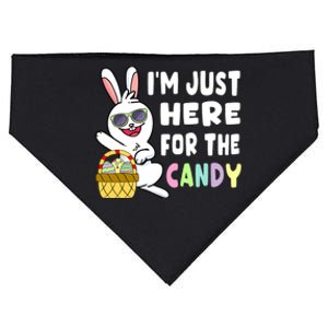 Funny Easter Bunny I'm Just Here For Easter Candy Boy USA-Made Doggie Bandana