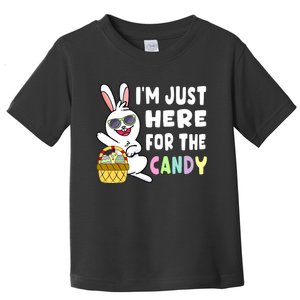 Funny Easter Bunny I'm Just Here For Easter Candy Boy Toddler T-Shirt