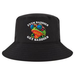 Funny Even Baddies Get Saddies Frog Cool Comfort Performance Bucket Hat