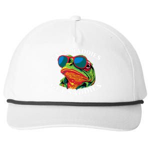 Funny Even Baddies Get Saddies Frog Snapback Five-Panel Rope Hat