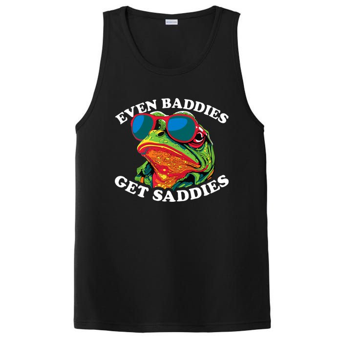 Funny Even Baddies Get Saddies Frog PosiCharge Competitor Tank