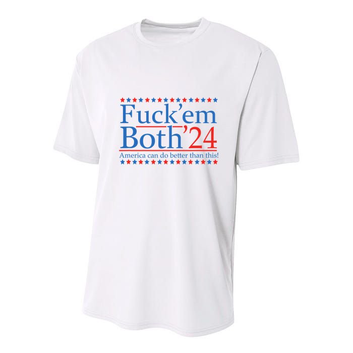 Fuck Em Both 24 America Can Do Better Than This! Youth Performance Sprint T-Shirt