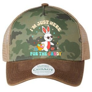 Funny Easter Bunny I'm Just Here For Easter Candy Legacy Tie Dye Trucker Hat