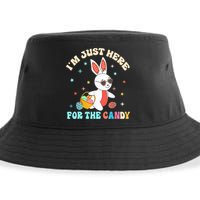 Funny Easter Bunny I'm Just Here For Easter Candy Sustainable Bucket Hat