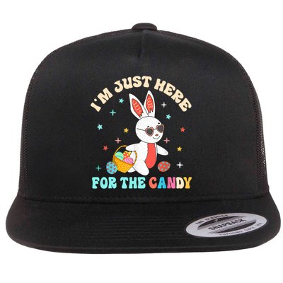Funny Easter Bunny I'm Just Here For Easter Candy Flatbill Hat