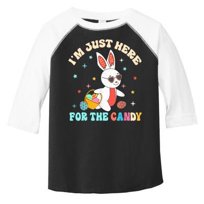 Funny Easter Bunny I'm Just Here For Easter Candy Toddler Fine Jersey T-Shirt
