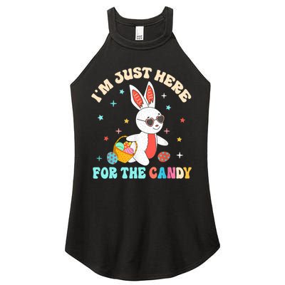 Funny Easter Bunny I'm Just Here For Easter Candy Women's Perfect Tri Rocker Tank