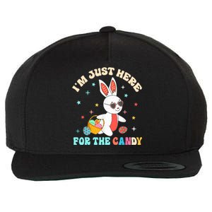 Funny Easter Bunny I'm Just Here For Easter Candy Wool Snapback Cap