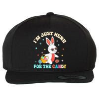 Funny Easter Bunny I'm Just Here For Easter Candy Wool Snapback Cap