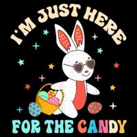 Funny Easter Bunny I'm Just Here For Easter Candy Wool Snapback Cap
