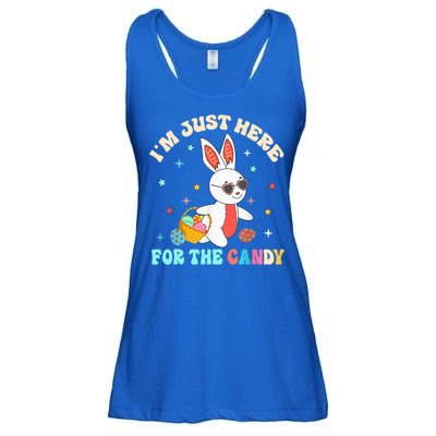 Funny Easter Bunny I'm Just Here For Easter Candy Ladies Essential Flowy Tank