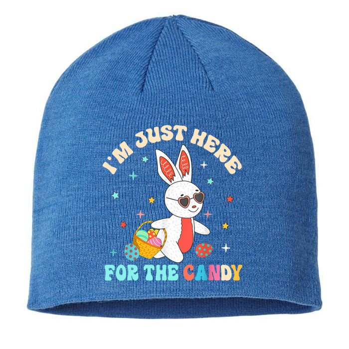 Funny Easter Bunny I'm Just Here For Easter Candy Sustainable Beanie