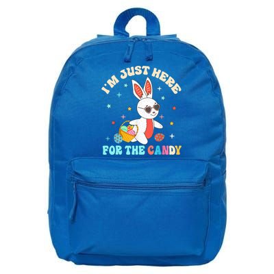 Funny Easter Bunny I'm Just Here For Easter Candy 16 in Basic Backpack