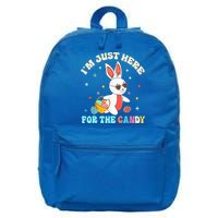 Funny Easter Bunny I'm Just Here For Easter Candy 16 in Basic Backpack