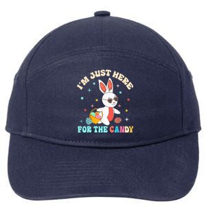 Funny Easter Bunny I'm Just Here For Easter Candy 7-Panel Snapback Hat