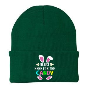 Funny Easter Bunny I'm Just Here For Easter Candy Knit Cap Winter Beanie